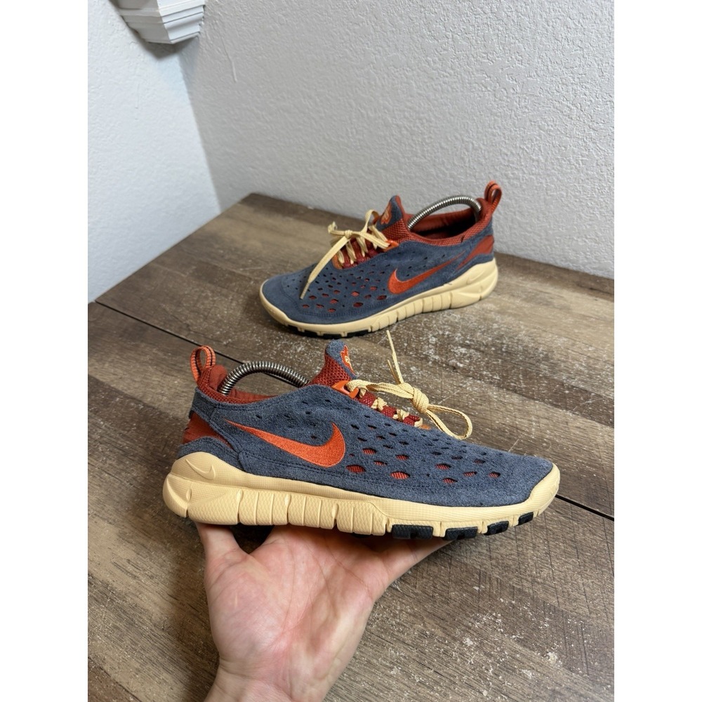 Nike Free Run Trail 'Thunder Blue' Orange Men's Size 8.5 CW5814-400 NEW